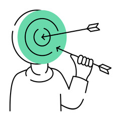 A doodle style illustration showing a target audience