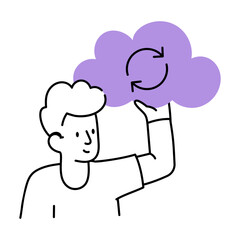 A sketchy style illustration representing public cloud