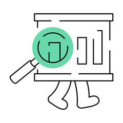 A hand drawn style illustration showing data visualization