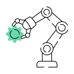 A sketchy style illustration representing automation arm