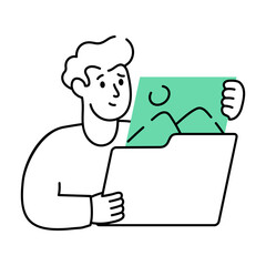 A hand drawn style illustration showing nft