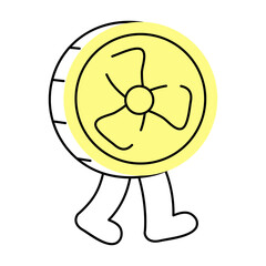 A sketchy style illustration representing mining rig