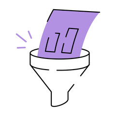 A sketchy style illustration representing data filter