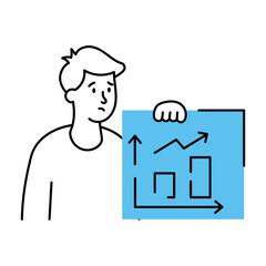 A sketchy style illustration representing predictive analytics