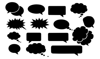 Communication Speech Bubble Shapes Collection