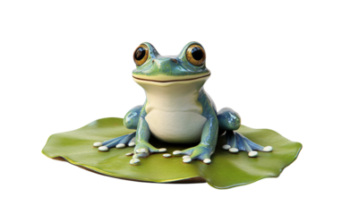 Creative cartoon frog character with big expressive eyes and joyful mood representing fun, friendliness, and animated storytelling in three dimensional illustration 
