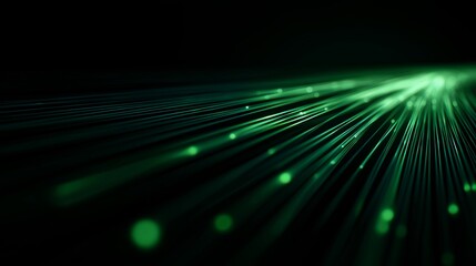 Glowing green data lines representing an online payment system