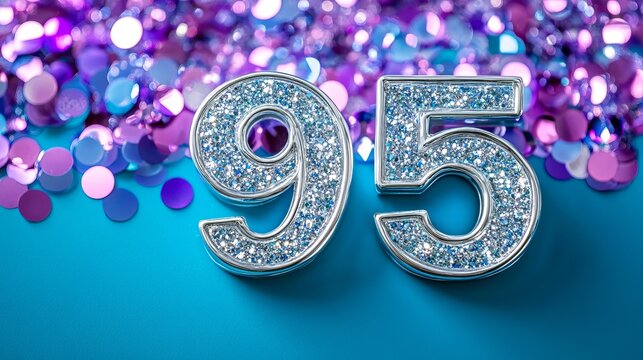A Joyful Celebration of a 95th Birthday with Glamorous Decorations and Festive Atmosphere