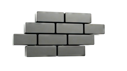Stacked Black Rectangular Blocks