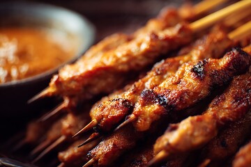 Delicious Chicken Satay Skewers with Peanut Sauce: A Culinary Delight