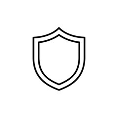 Obraz premium Minimalist Shield Icon for Security and Protection Symbols Design