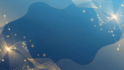 Abstract Blue Tech Background with Glowing Connections, Abstract Background.