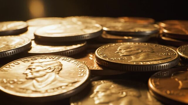 Stack of United States coins