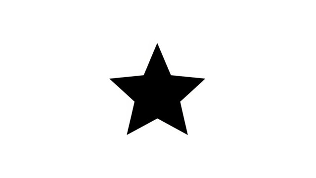 Black Star Icon Isolated on White Background