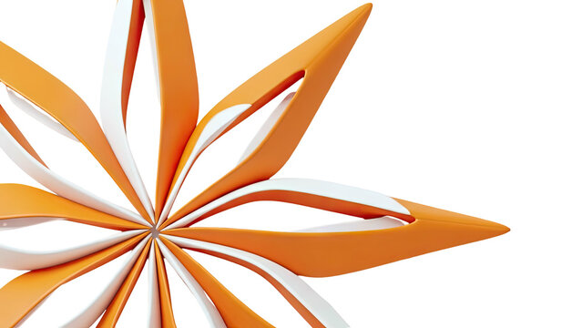 Abstract Orange and White Starburst Design - Powered by Adobe