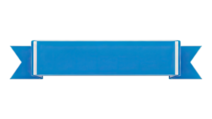 Blue Glossy Ribbon Banner