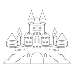 Obraz premium Castle Line Art