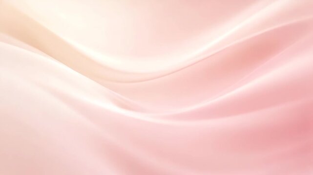 Flowing pink fabric waves create a smooth, soft texture, showcasing gradual transitions and gentle curves, emphasizing the fluidity and elegance of the material in motion
