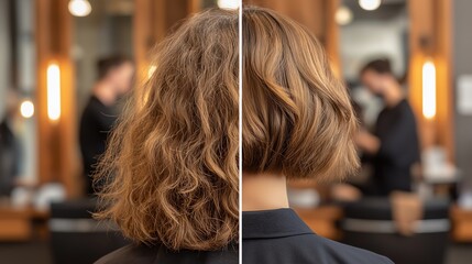Transformation of Hair: Before and After Cut