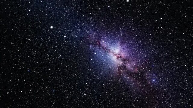 Night sky view of the milky way galaxy with countless stars and celestial bodies