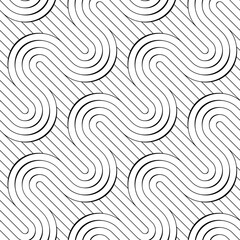 Abstract seamless pattern. Modern geometric background. Fine line grid.