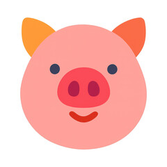 Obraz premium PNG Cute pig face illustration