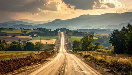 Regional Growth Concept: Road construction extending through rural area
