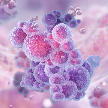 Ureaplasma urealyticum bacteria cluster. Pathogenic pleomorphic microorganisms without cell walls. 3D medical scientific illustration for healthcare, urology, and infectious disease education
