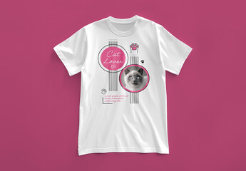 Cat Lover Graphic T Shirt Design