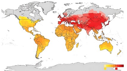 Obraz premium Global distribution of economic indicators illustration