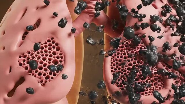 Smoker&rsquo;s Lung Detox Transformation From Tar Layer to Healthy Pink Tissue