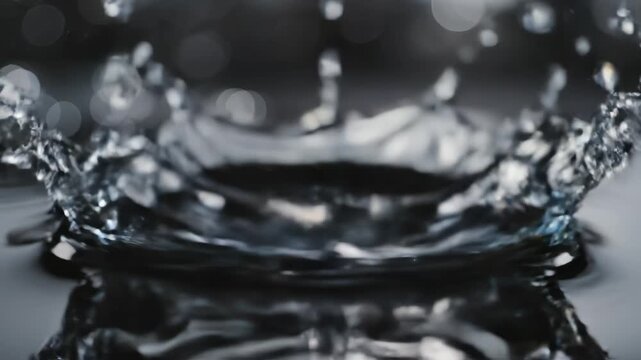 Upside down glass with water droplet
