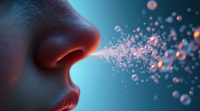 Nariz rodeada de miles de peque&ntilde;as y brillantes mol&eacute;culas arom&aacute;ticas
