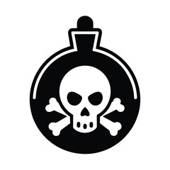 Poison Skull Warning Icon