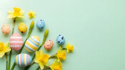 Easter eggs and flowers a colorful celebration of spring and easter traditions