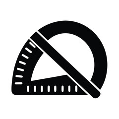 Protractor Geometry Tool Icon