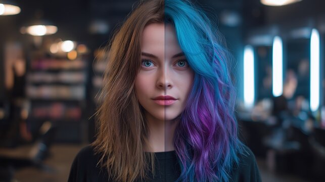 Stylish Hair Transformation in Modern Salon