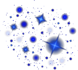 Glittering Stars in A stunning visual representation of a starry night sky with blue stars