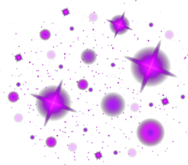 Glittering Stars in A vibrant purple starry night sky with bright shining stars