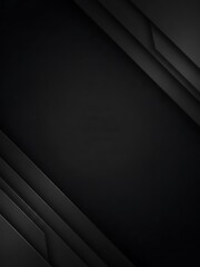 Abstract Dark Black Geometric Background with Layered Shadows.