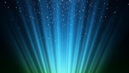 Blue Light Beams with Floating Particles.