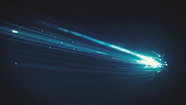 Quiet Digital Light Particles Trail
Animation of an abstract quiet and soothing technology background made up of a trail of digital light energy particles flowing elegantly and smoothly into space