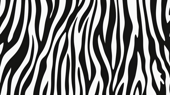 Black and white pattern showing zebra stripes arranged in a patchwork style, creating a seamless animal print design for various uses