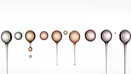 Colorful liquid droplets create beautiful art across a smooth surface