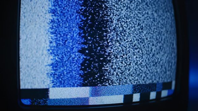 Static noise on old television screen