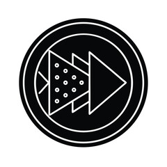 Reels Rewind Arrow Neon Icon