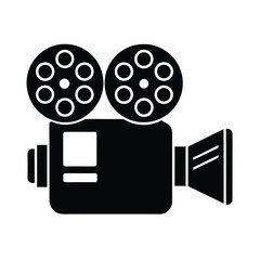 Reels Video Camera Neon Icon