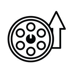 Reels Upload Line Icon
