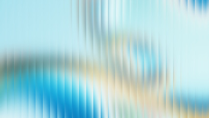 Abstract blurred motion of blue and yellow hues in a dynamic digital artwork viewed from a straight-on perspective