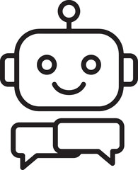 Fototapeta premium Printable AI Chatbot Icon